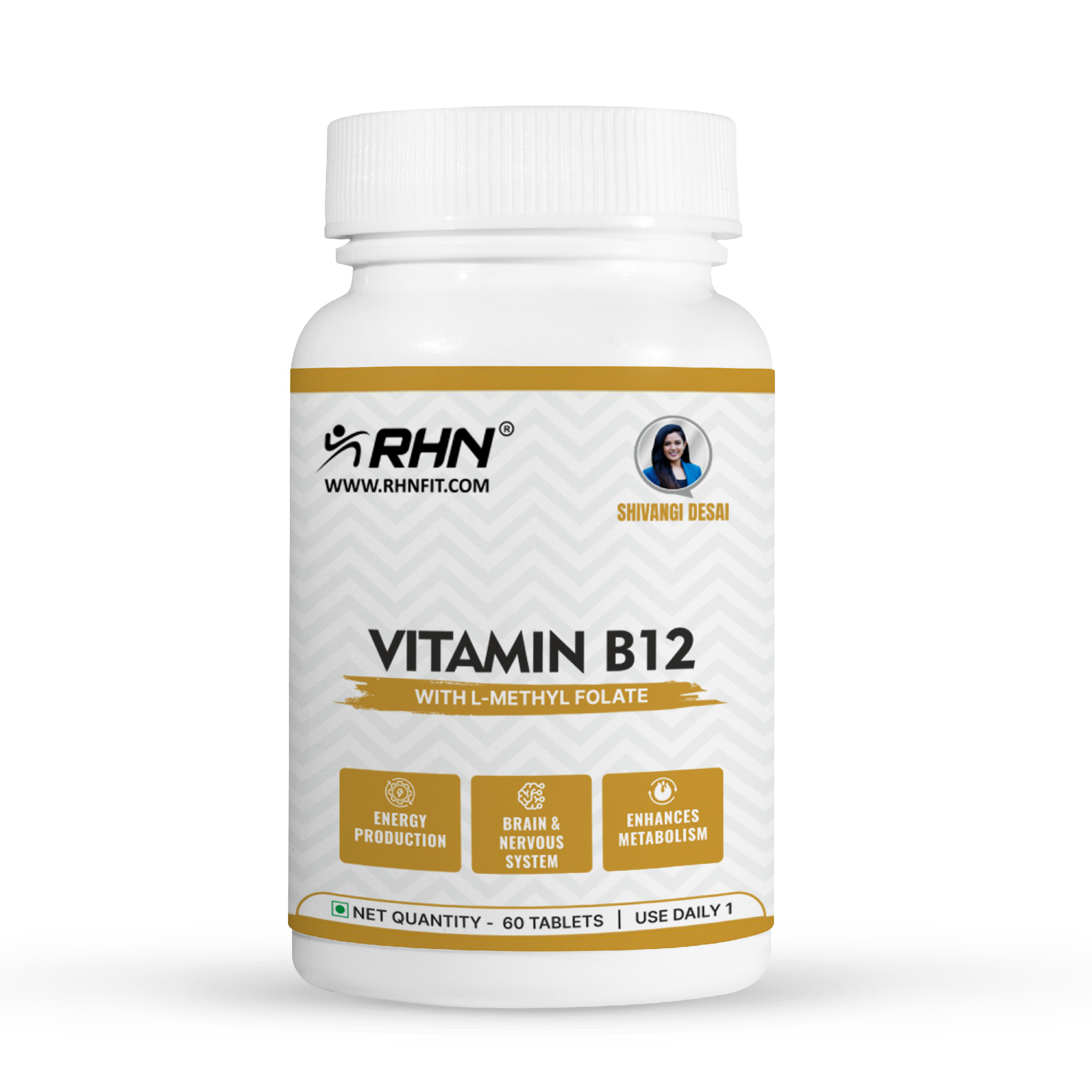 RHN Vitamin B12 | For Bone, Immune And Cognitive Health | Overall Health Care Supplement – 60 Tablets